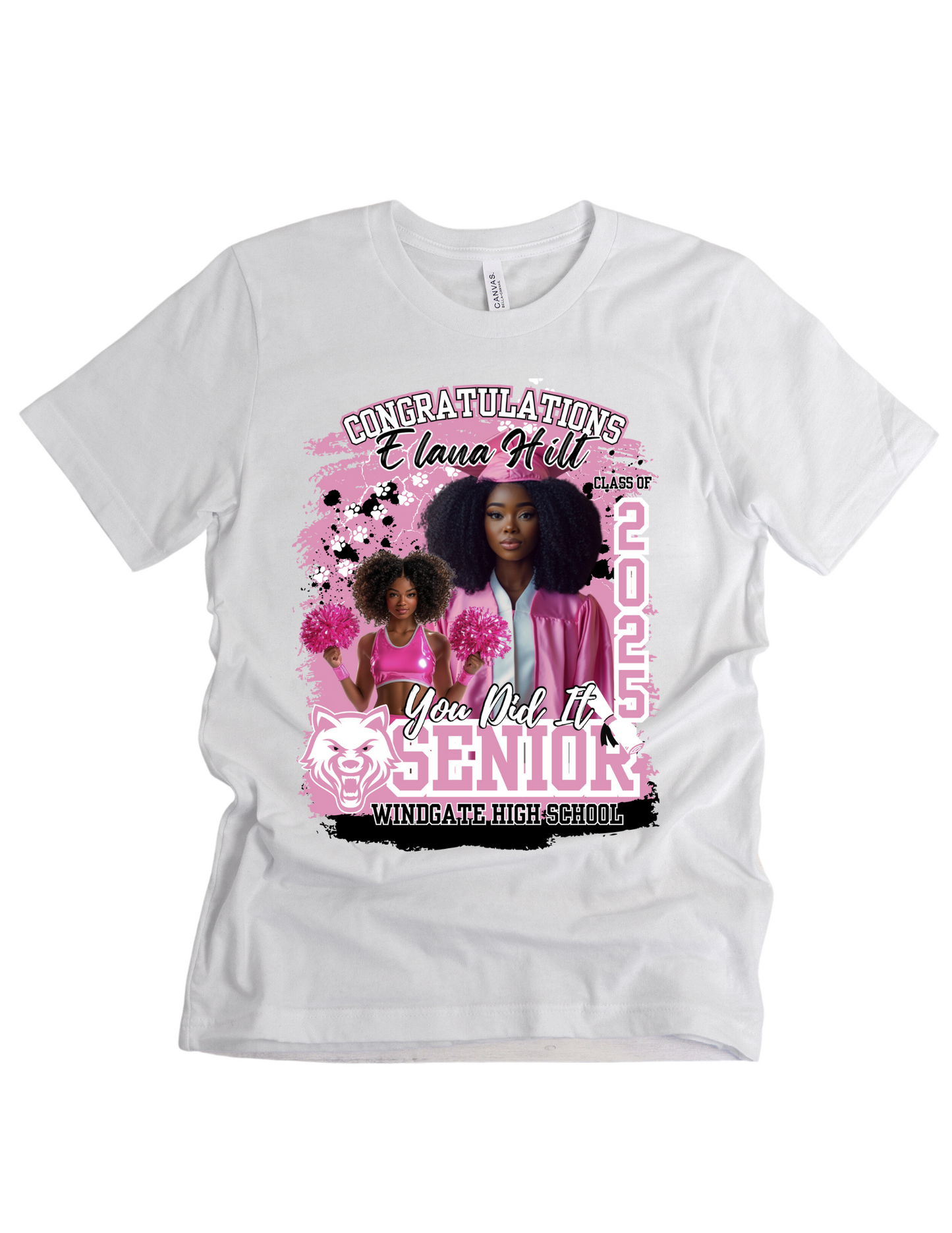 *FREE* 2025 GRAD T-SHIRT DESIGN & MOCKUP (PINK ONLY)