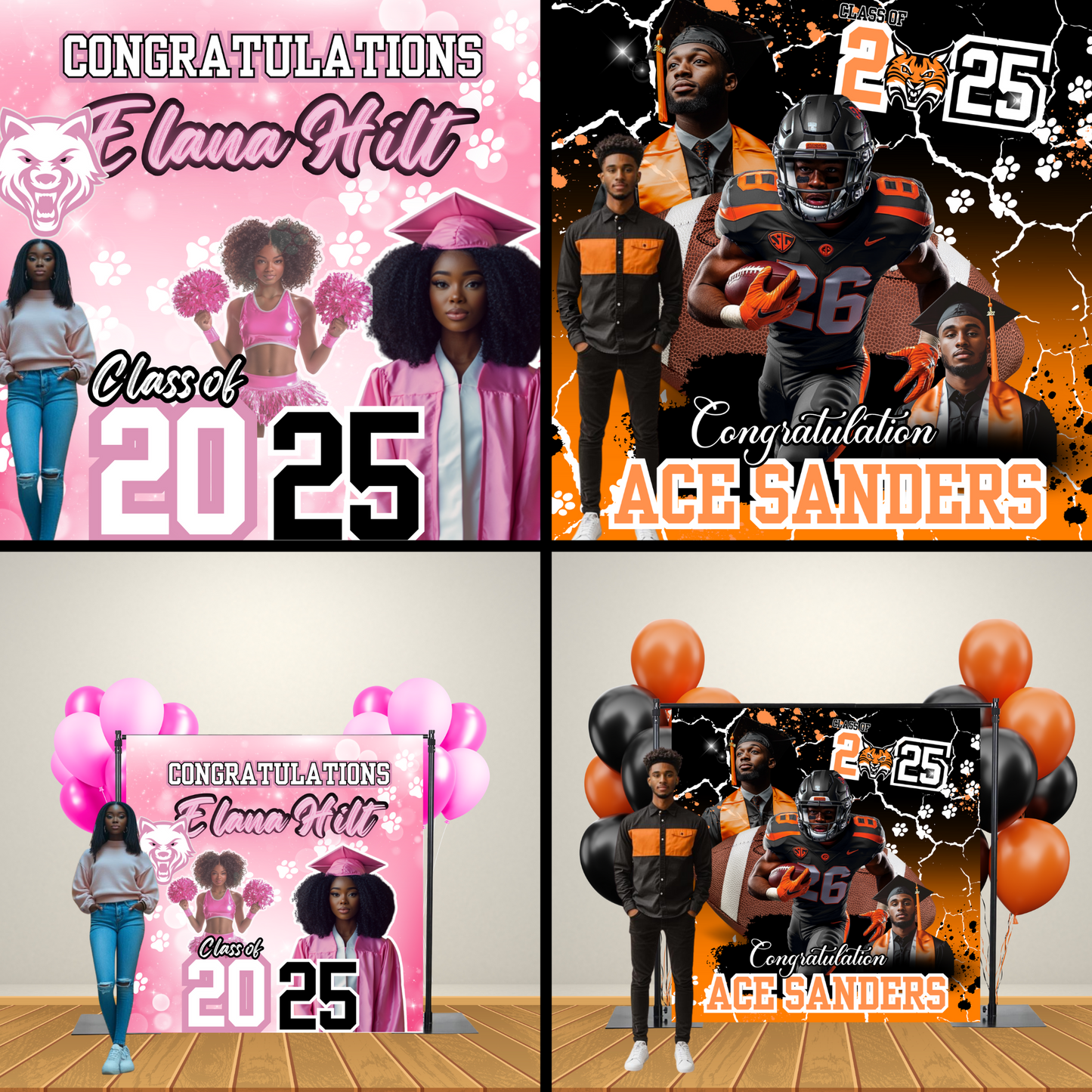 GRAD BACK DROP DESIGN & MOCKUP COLLECTION