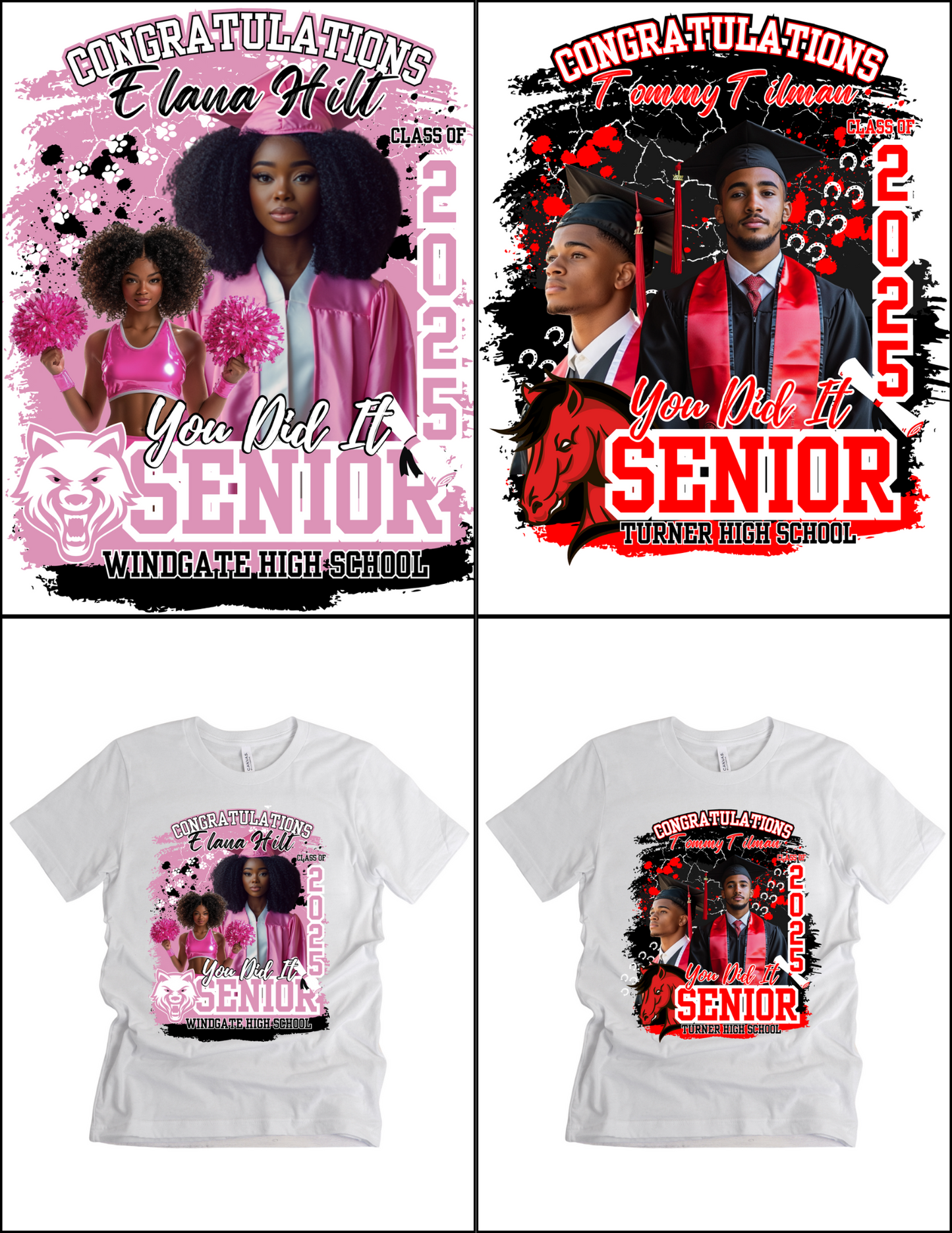 2025 GRAD T-SHIRT DESIGN & MOCKUP BUNDLE
