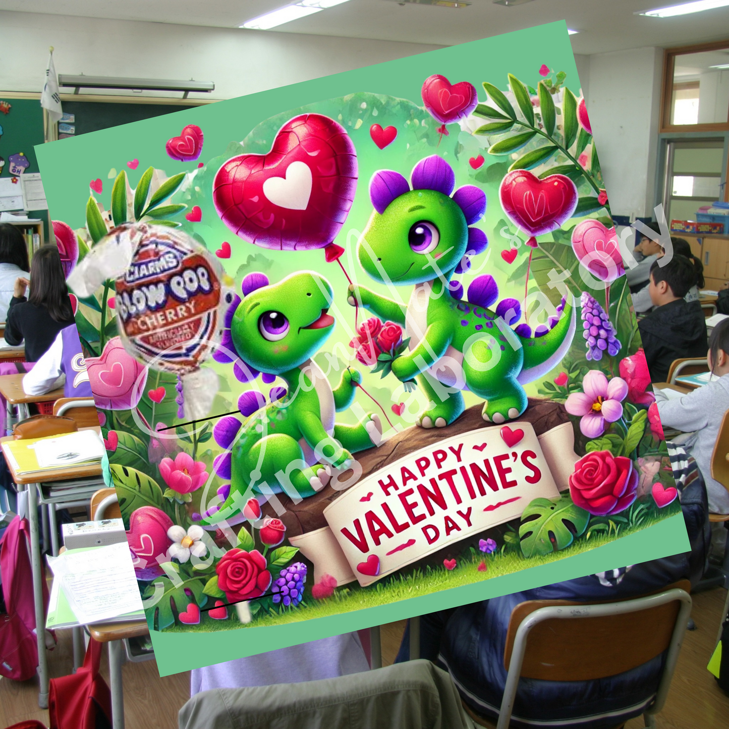 Valentine’s Day Prehistoric Bundle (Lollipop Card) – Digital File Only