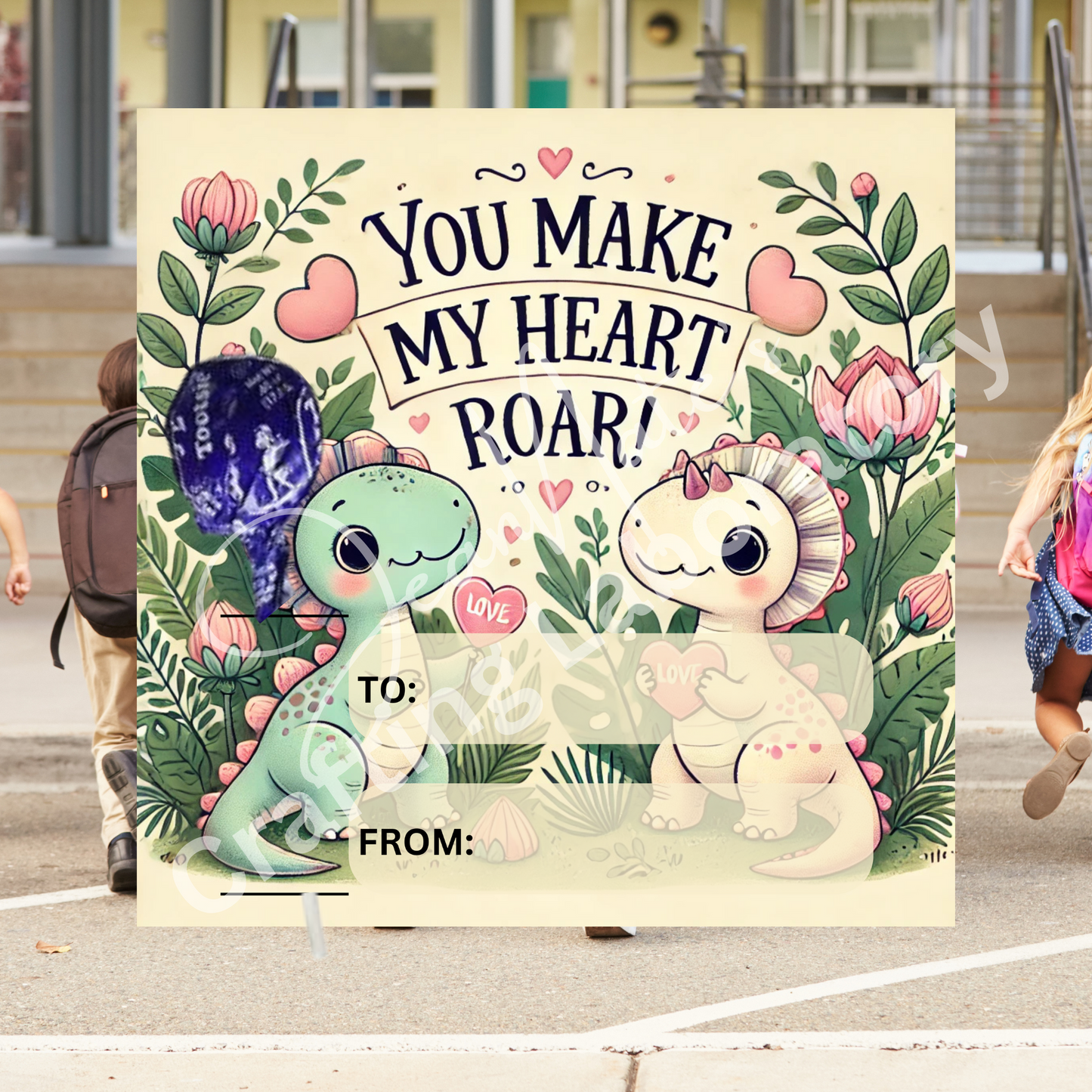 Valentine’s Day Prehistoric Bundle (Lollipop Card) – Digital File Only